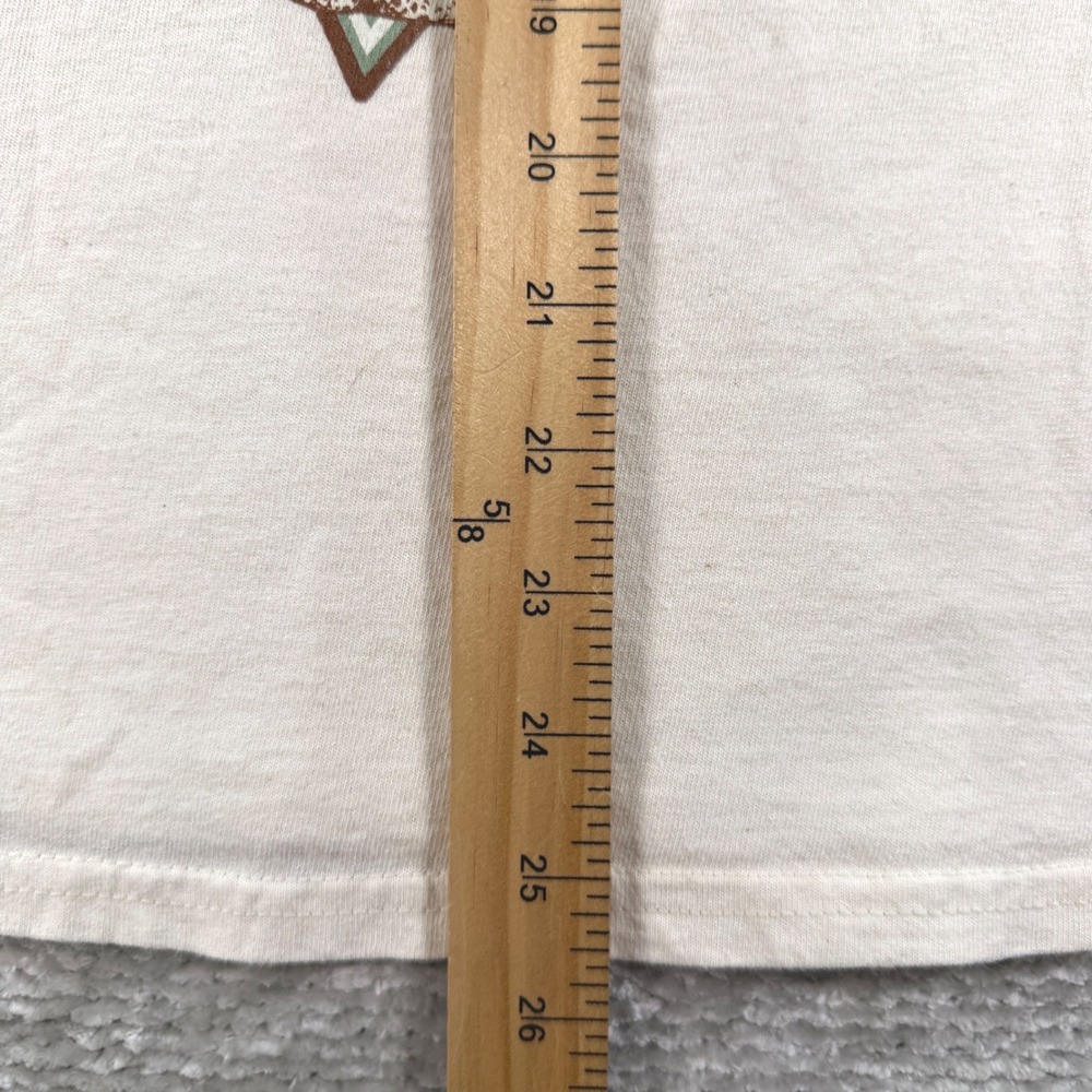 Def Leppard T-Shirt 1981 Tour Graphic 100% Cotton Small Cream Rock Band Tee - Picture 4 of 6